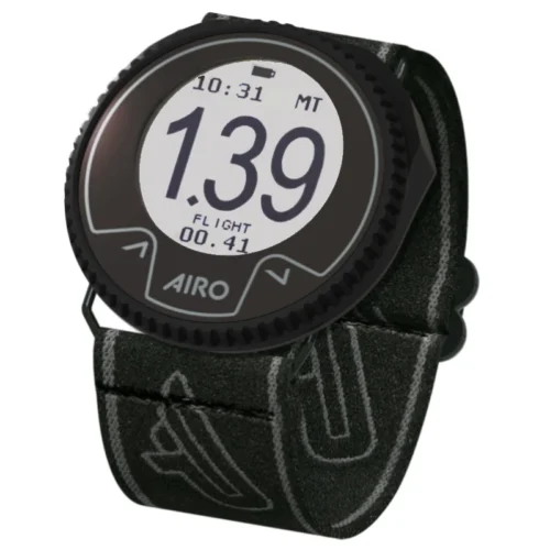 Altimetro digitale Airo con bracciale nero e grigio