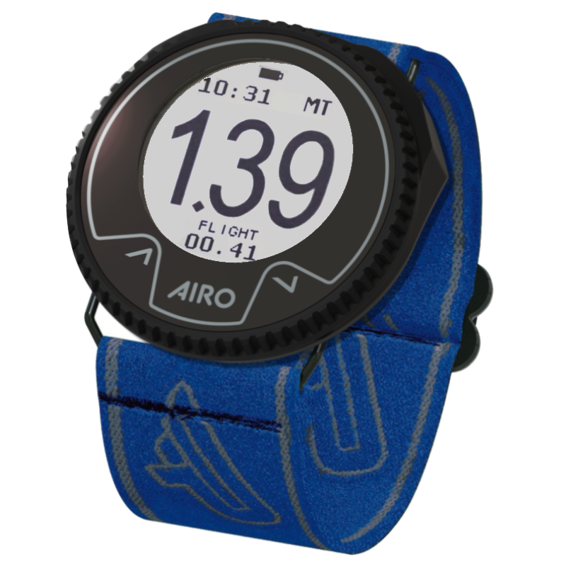Altimetro digitale Airo con bracciale royal e grigio