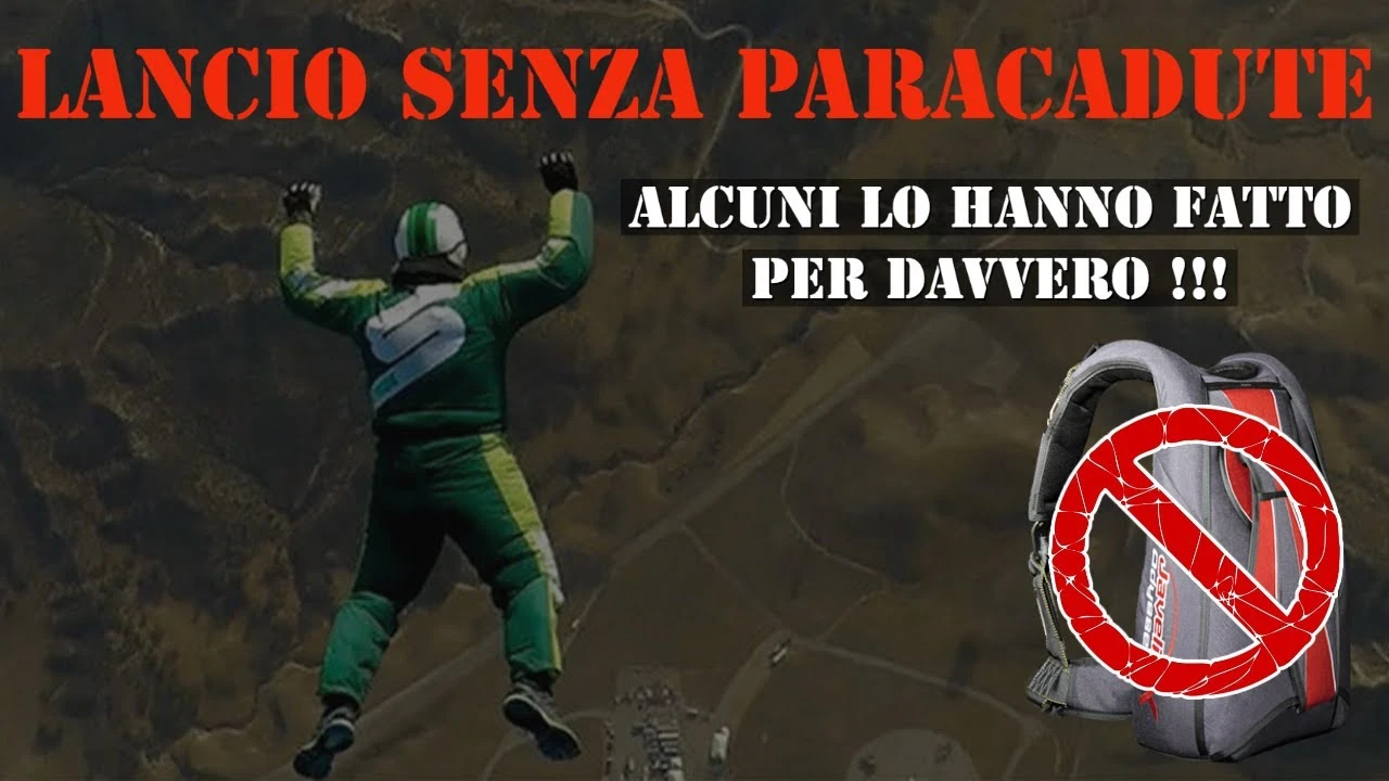 video lancio senza paracadute