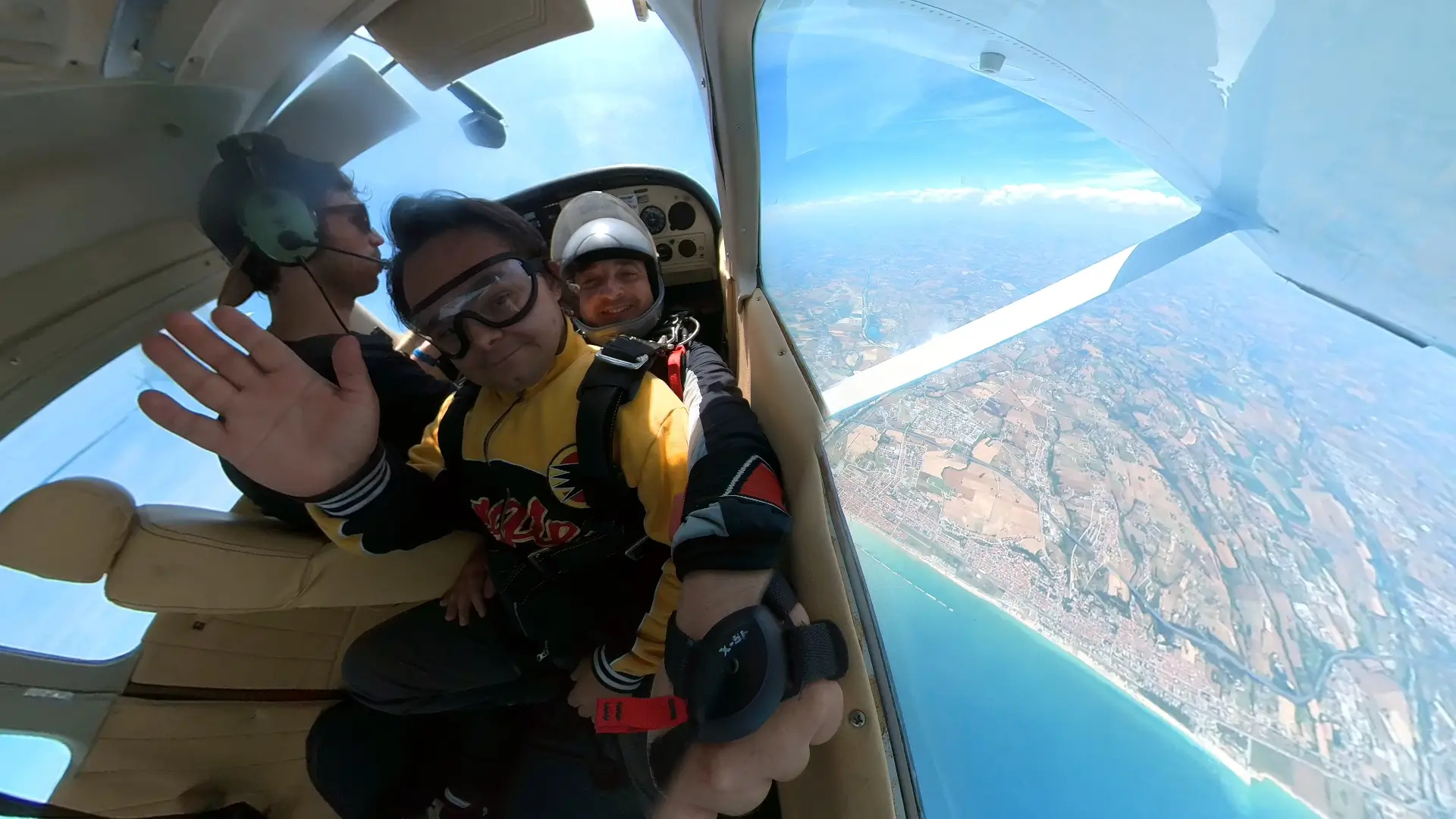 Marco Baruffaldi in aereo