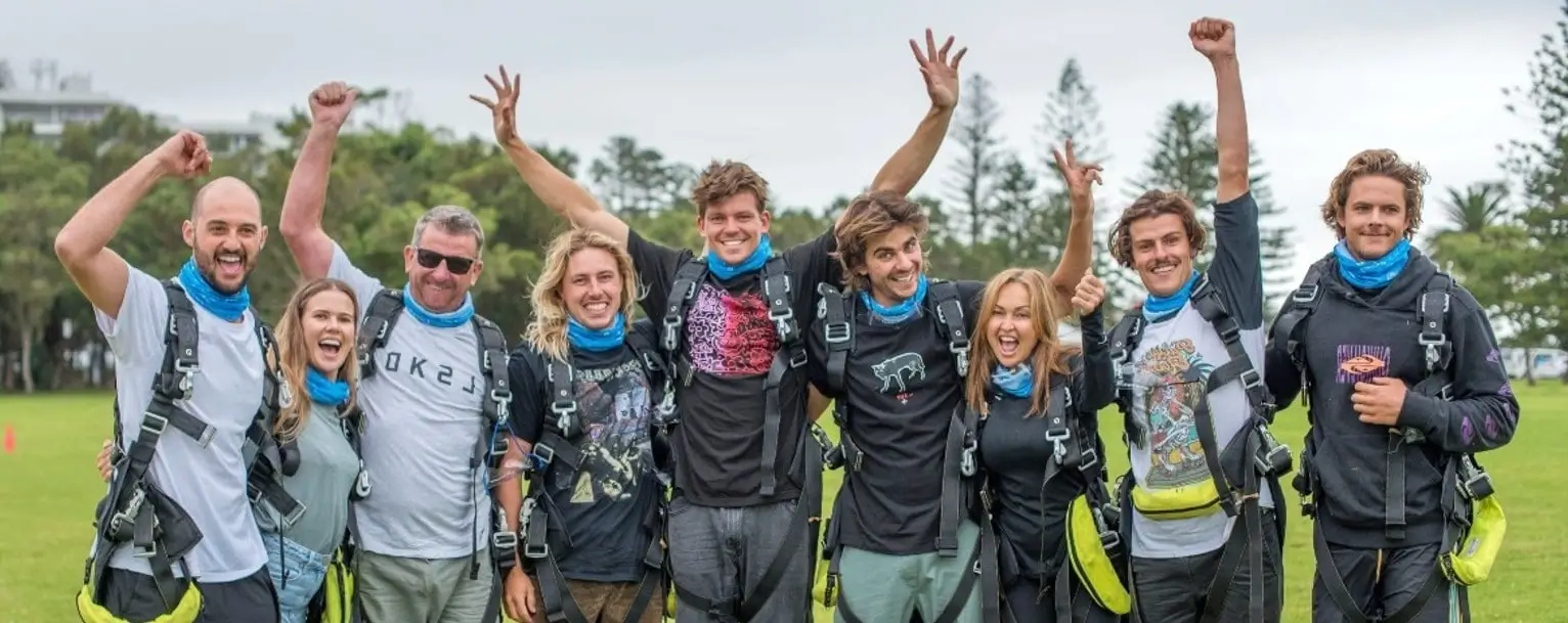 team building lancio paracadute